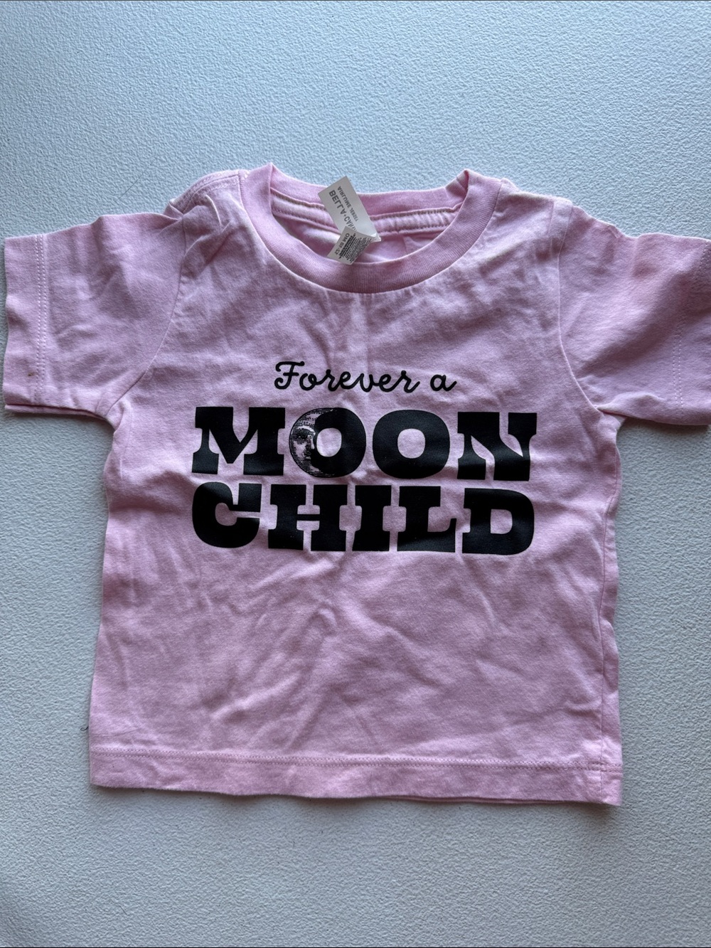 Bella Canvas Pink 'Moon Child' Graphic Short Sleeve Tee